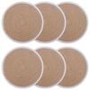 vidaXL Jute Placemets 6 pcs Natural and White 100% Tossa Jute