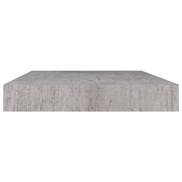 vidaXL Floating Wall Shelf Concrete Grey 40x23x3.8 cm MDF