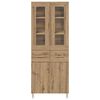 vidaXL Highboard with Drawer 2 pcs Artisan Oak Engineered Wood
