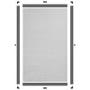 vidaXL Magnetic Insect Screen for Windows Anthracite 80x140 cm Fibreglass