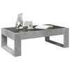 vidaXL Coffee Table with Infinity LED Concrete Grey 90x53x30 cm