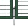vidaXL Mesh Garden Gate Steel 400x100 cm Green