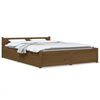 vidaXL Bed Frame without Mattress with Drawers Honey Brown 160x200 cm