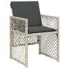 vidaXL Garden Dining Set 5 pcs Light Grey Poly Rattan