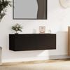 vidaXL Wall Cabinet Black 100x36.5x35 cm Engineered Wood