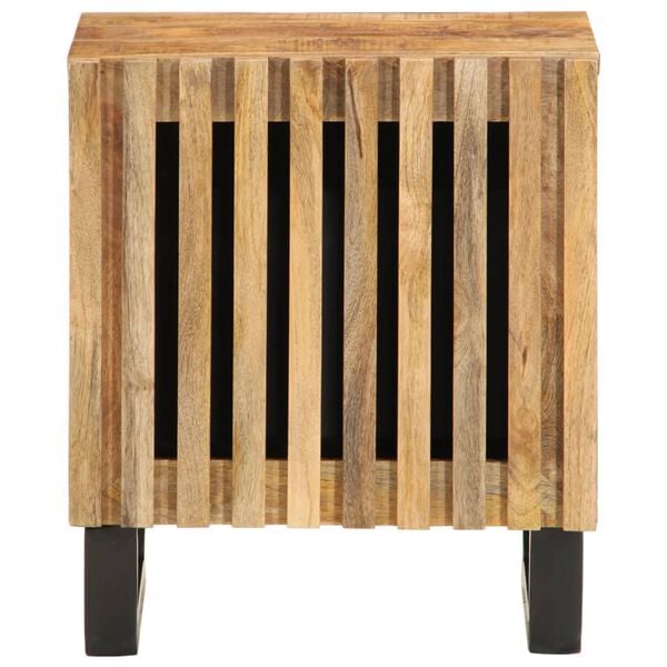 vidaXL Bedside Cabinet 40x34x46 cm Solid Wood Rough Mango