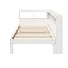 vidaXL Bookcase Bed without Mattress White 90x200 cm Solid Wood Pine