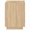 vidaXL Bedside Cabinet with LED Lights Sonoma Oak Engineered Wood