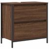 vidaXL 2 Piece Bathroom Furniture Set Brown Oak Engineered Wood