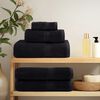 vidaXL Premium Towels SOLUND 4 pcs Black 100x200 cm 600 gsm