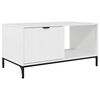 vidaXL Coffee Table High Gloss White 90 x 49 x 46 cm Engineered Wood