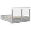 vidaXL Bed Frame with Drawer Grey Sonoma 150 x 200 cm Engineered Wood