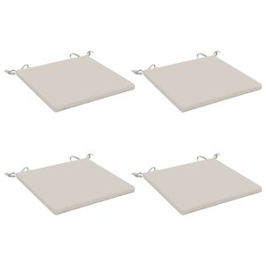 vidaXL 4-Piece Seat Cushions SOEST 4 pcs 100% Polyester White