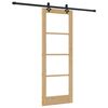 vidaXL Sliding Door ORKDAL Natural and Black 73.5 x 198.5 cm