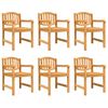 vidaXL 7 Piece Garden Dining Set Solid Wood Teak