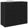 vidaXL Sideboard with Drawer Black Oak 80 x 33 x 70 cm Engineered Wood