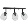 vidaXL Ceiling Spotlight Black 54 x 13 x 26 cm Glass and metal