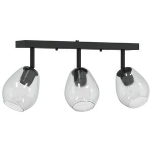 vidaXL Ceiling Spotlight Black 54 x 13 x 26 cm Glass and Metal