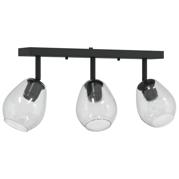 vidaXL Ceiling Spotlight Black 54 x 13 x 26 cm Glass and metal