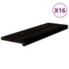 vidaXL Stair Treads 16 pcs Dark Brown 80x30x2 cm Solid Wood Oak