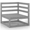 vidaXL 5 Piece Garden Lounge Set Grey Solid Wood Pine