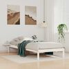 vidaXL Bed Frame with Side Tables White 100 x 220 cm Solid Pine Wood