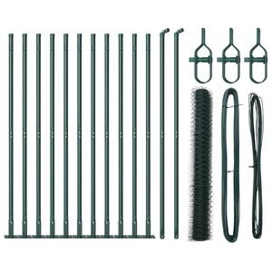 vidaXL Welded Wire Fence with Concrete Base 25 x 1 m (W x H)