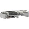 vidaXL Bed Frame with Headboard Concrete Grey 80 x 200 cm