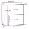 vidaXL Bedside Cabinet High Gloss White 50x39x47 cm