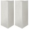 vidaXL Garden Planters 2 pcs Triangular 40x34.5x75 cm Stainless Steel