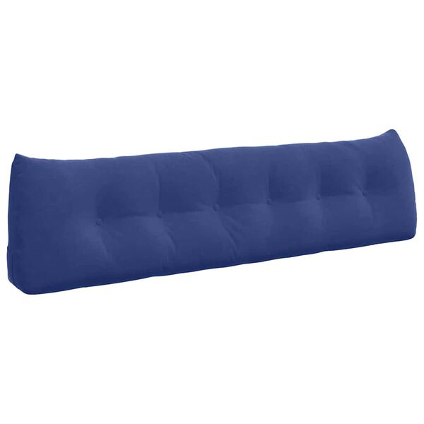 vidaXL Back Pillow Police Blue 180 x 24 x 50 cm Velvet