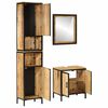 vidaXL 3 Piece Bathroom Furniture Set Iron and Solid Wood Mango