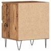 vidaXL Bedside Cabinet 2 pcs Old wood 40 x 35 x 50 cm Engineered wood