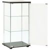 vidaXL Storage Cabinet Tempered Glass Black