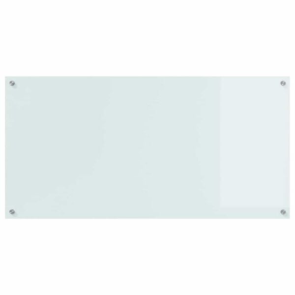 vidaXL Kitchen Backsplash White 120 x 60 cm Tempered Glass