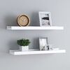 vidaXL Picture Frame Ledge Shelves 2 pcs White 40x9x3 cm MDF