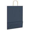 vidaXL Paper Bags 50 pcs with Handles Blue 32x12x42 cm