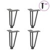 vidaXL Hairpin Legs for Coffee Table 4 pcs Anthracite 20 cm Solid Steel