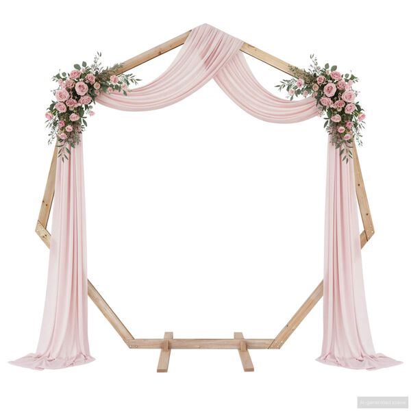 vidaXL Wedding Arch Light Brown 221 x 92 x 216 cm Solid Pine Wood
