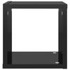 vidaXL Wall Cube Shelves 6 pcs High Gloss Black 22x15x22 cm