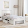 vidaXL Bed Frame with Headboard White 80 x 200 cm Engineered Wood