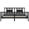 vidaXL Bed Frame without Mattress Black 200x200 cm Solid Wood