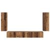 vidaXL Wall-mounted 4 pcs Old Wood