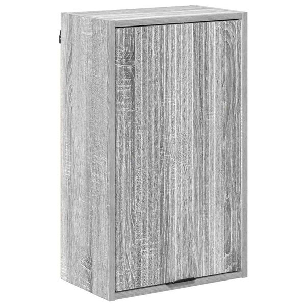 vidaXL Bathroom Cabinet Wall-mounted Grey Sonoma 39 x 23.5 x 65 cm