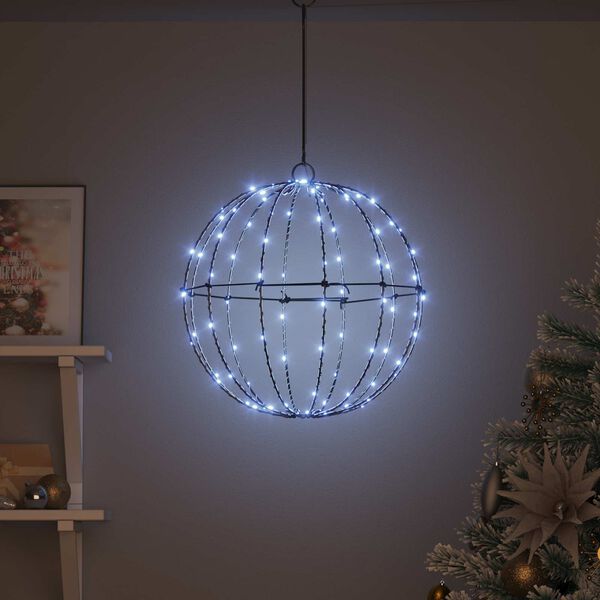 vidaXL Ball with 120 LEDs Cold white 40.5 x 40.5 x 42 cm Metal
