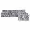 vidaXL Modular Sofa 4 pcs Grey Print Fabric