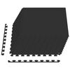 vidaXL Pool Ground Mat 12 pcs Black 4.32 m&sup2; EVA Foam