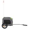 vidaXL Pet Bike Trailer Green and Grey Oxford Fabric and Iron