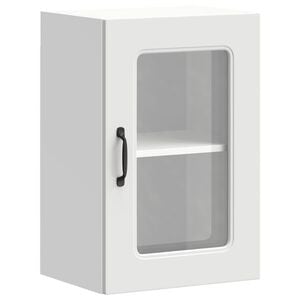 vidaXL Kitchen Wall Cabinet with Glass Door "Kalmar" White