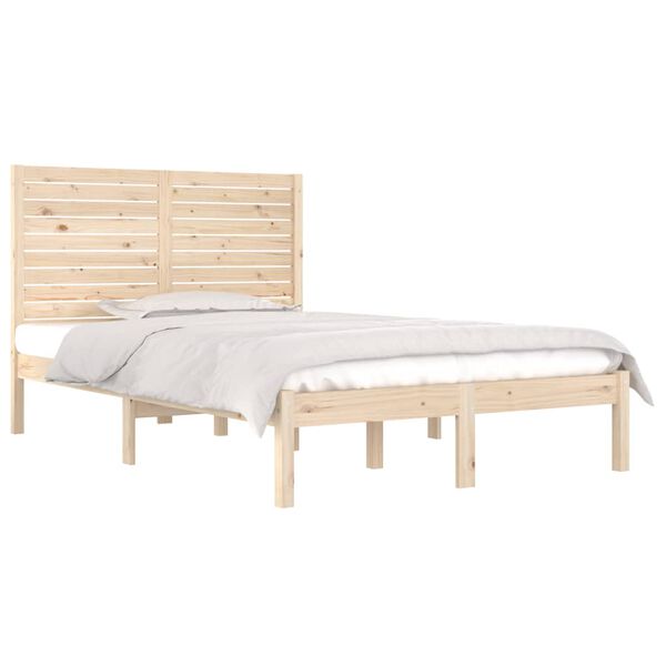 vidaXL Bed Frame without Mattress 135x190 cm Double Solid Wood